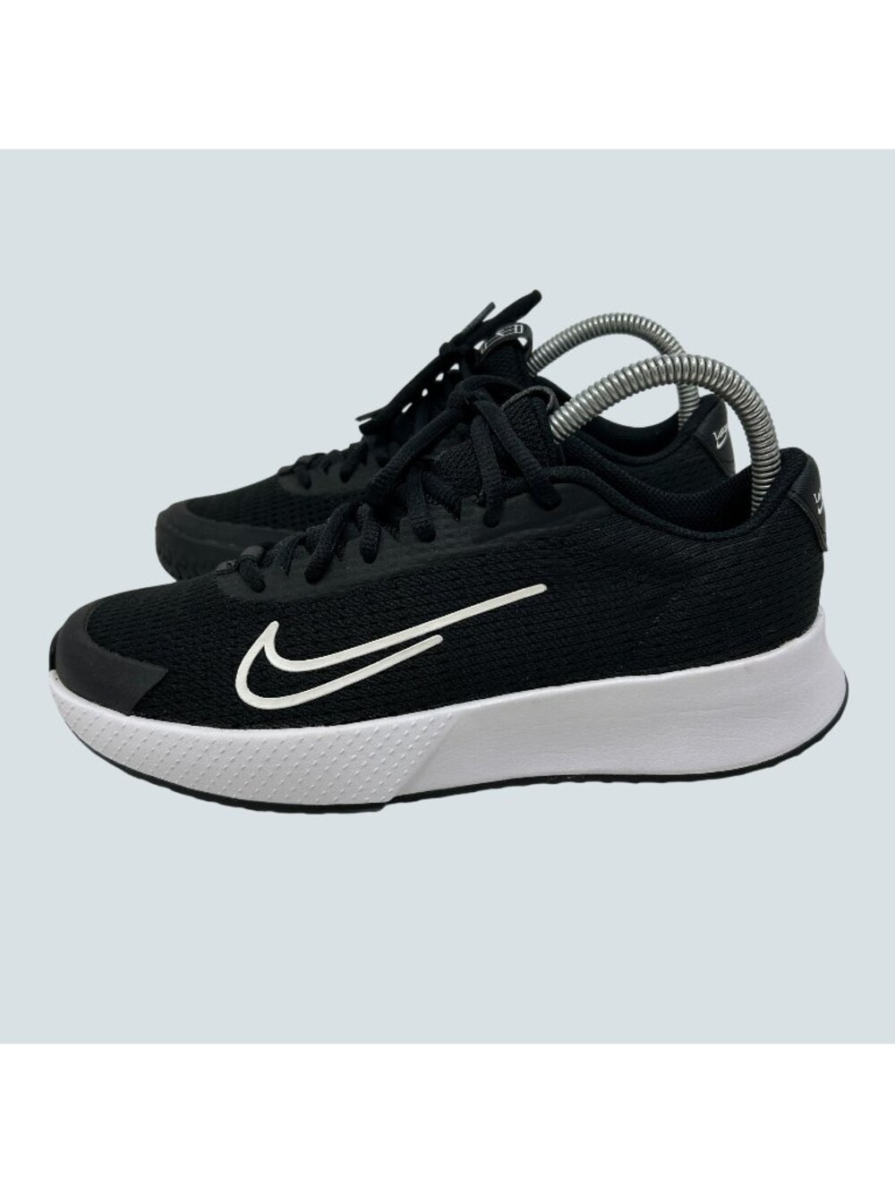 NikeCourt Vapor Lite 2 HC DV2019-001 Women's 7 Black White Tennis Shoes